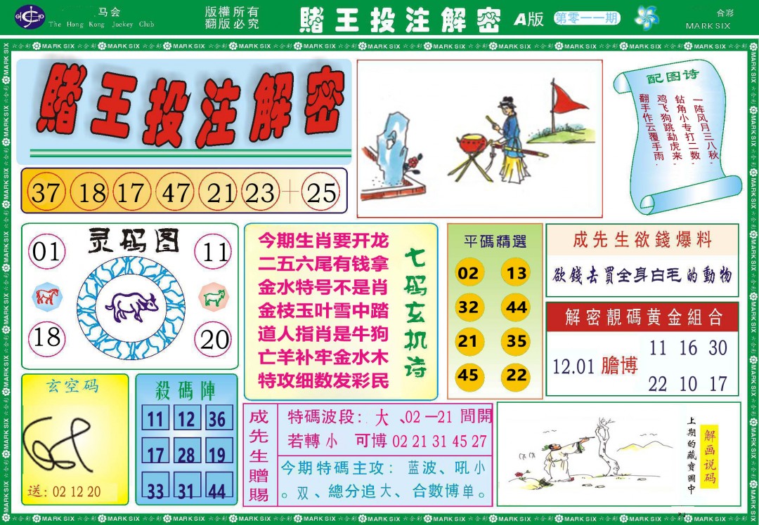 2025011期赌王投注解密