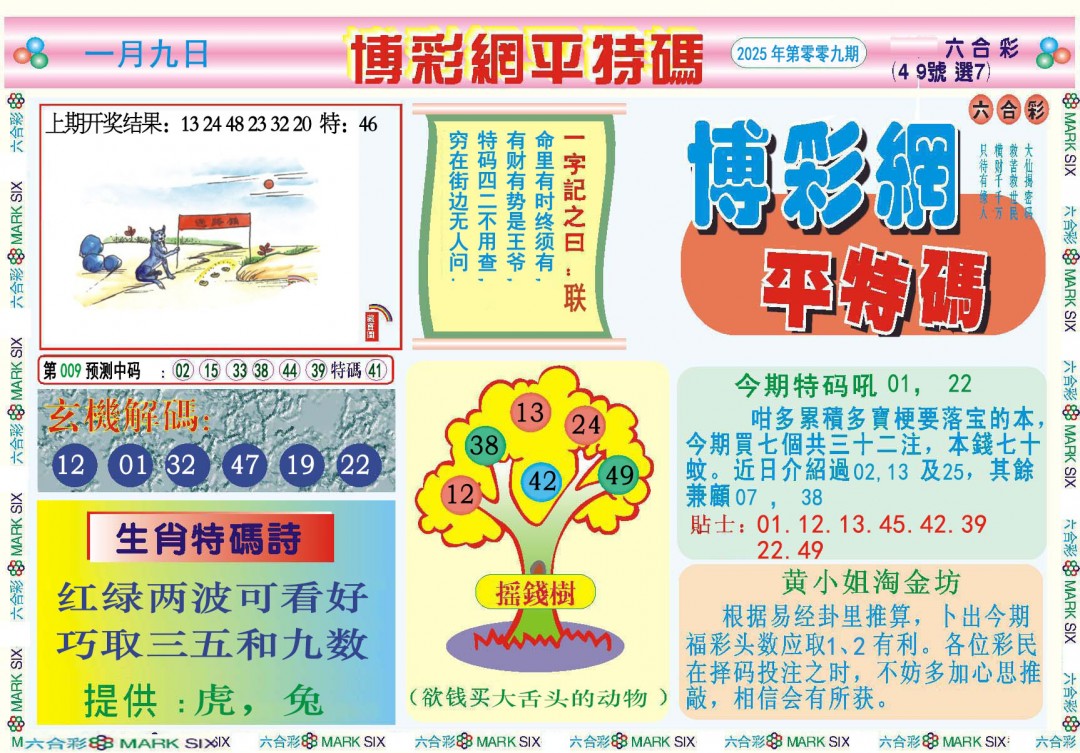 2025009期博彩网平特报