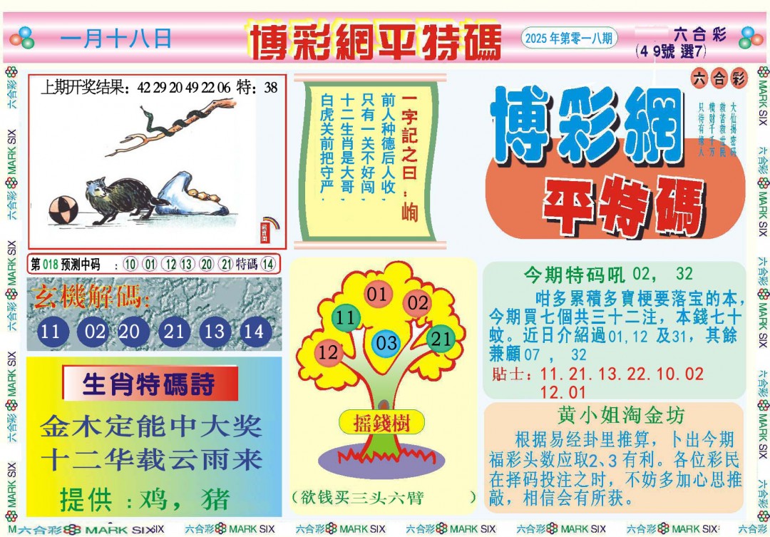 2025018期博彩网平特报