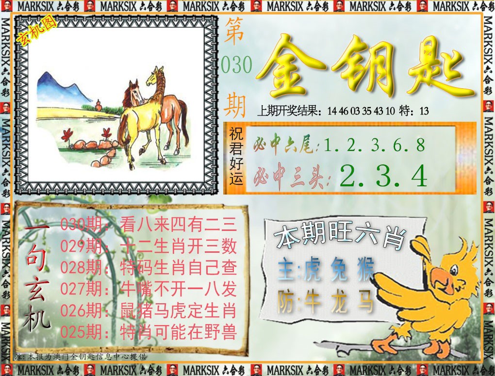 2025030期金钥匙