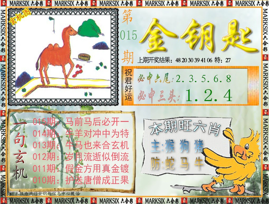 2025015期金钥匙