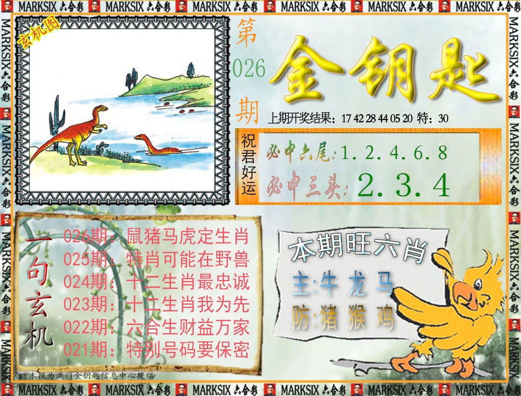 2025026期金钥匙