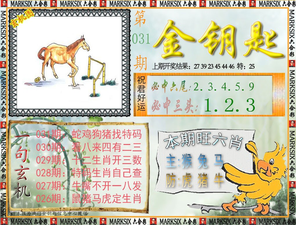 2025031期金钥匙