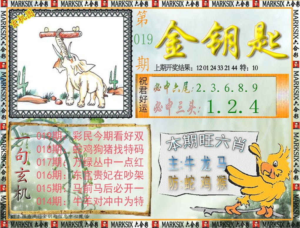 2025019期金钥匙