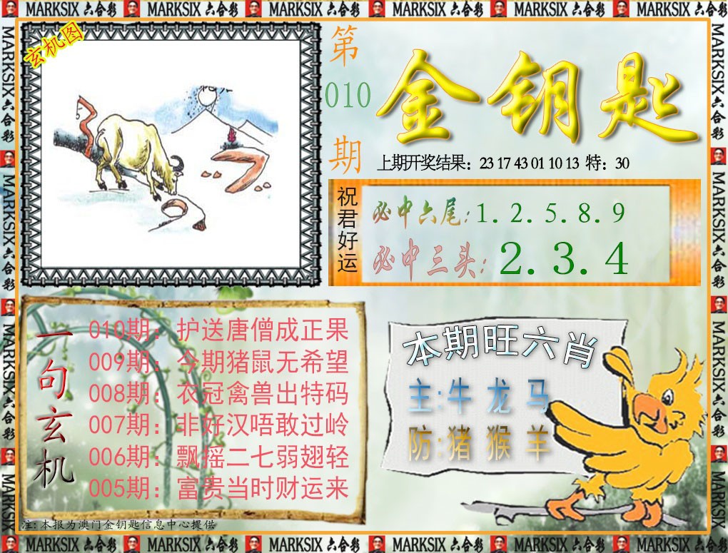 2025010期金钥匙