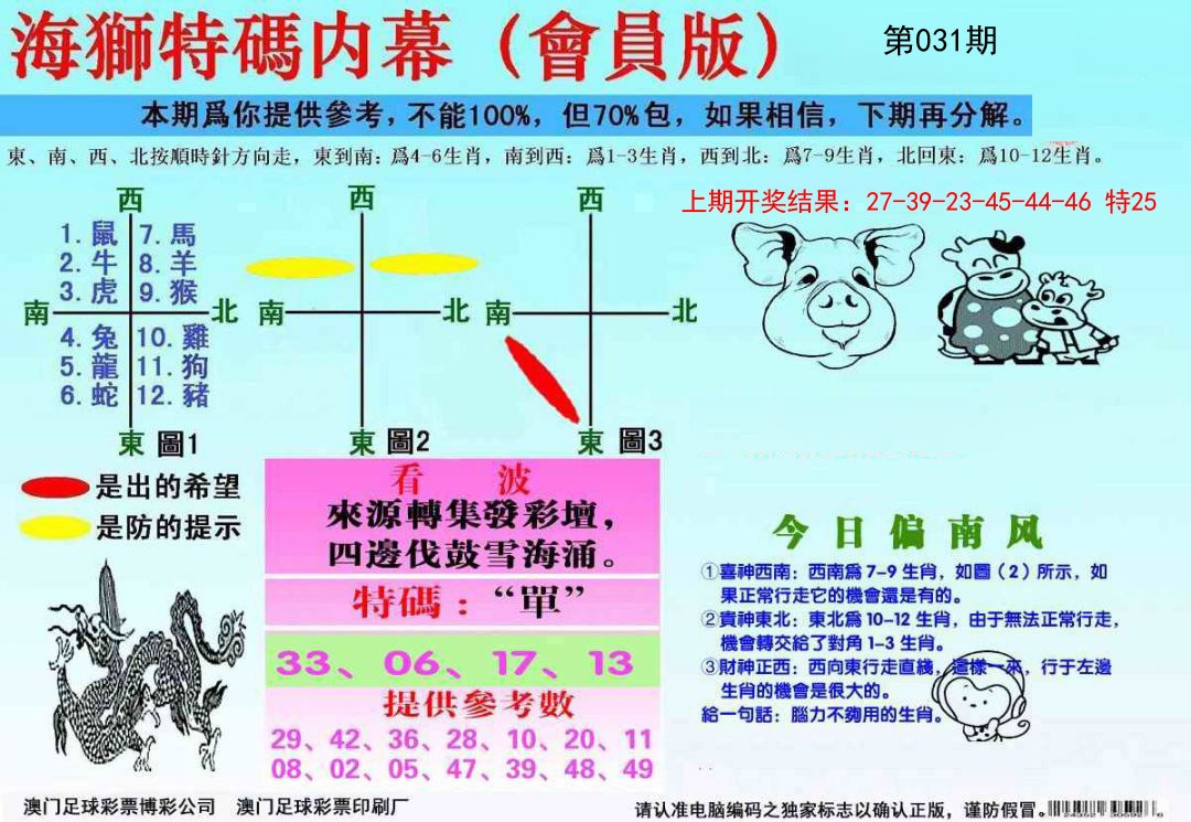 2025031期海狮特码会员报