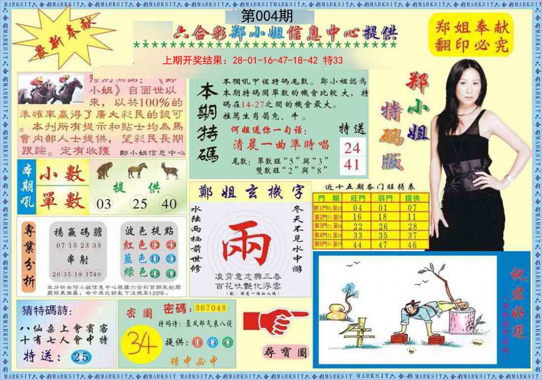 2025004期郑小姐特码报A