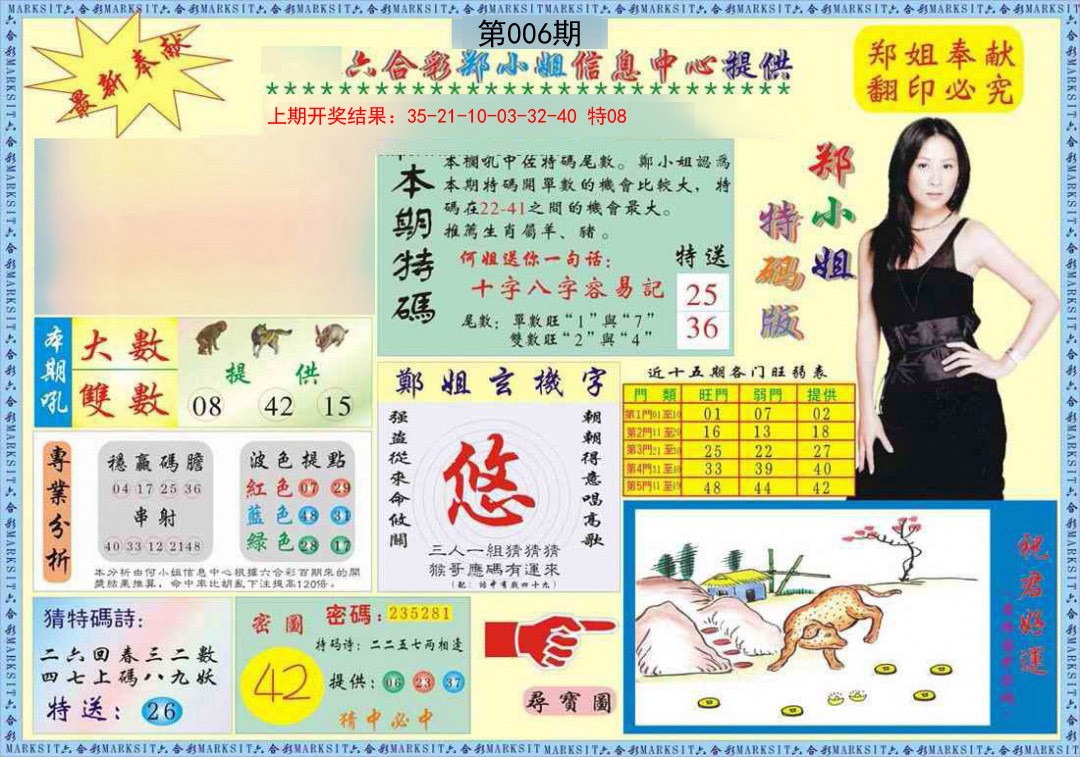 2025006期郑小姐特码报A