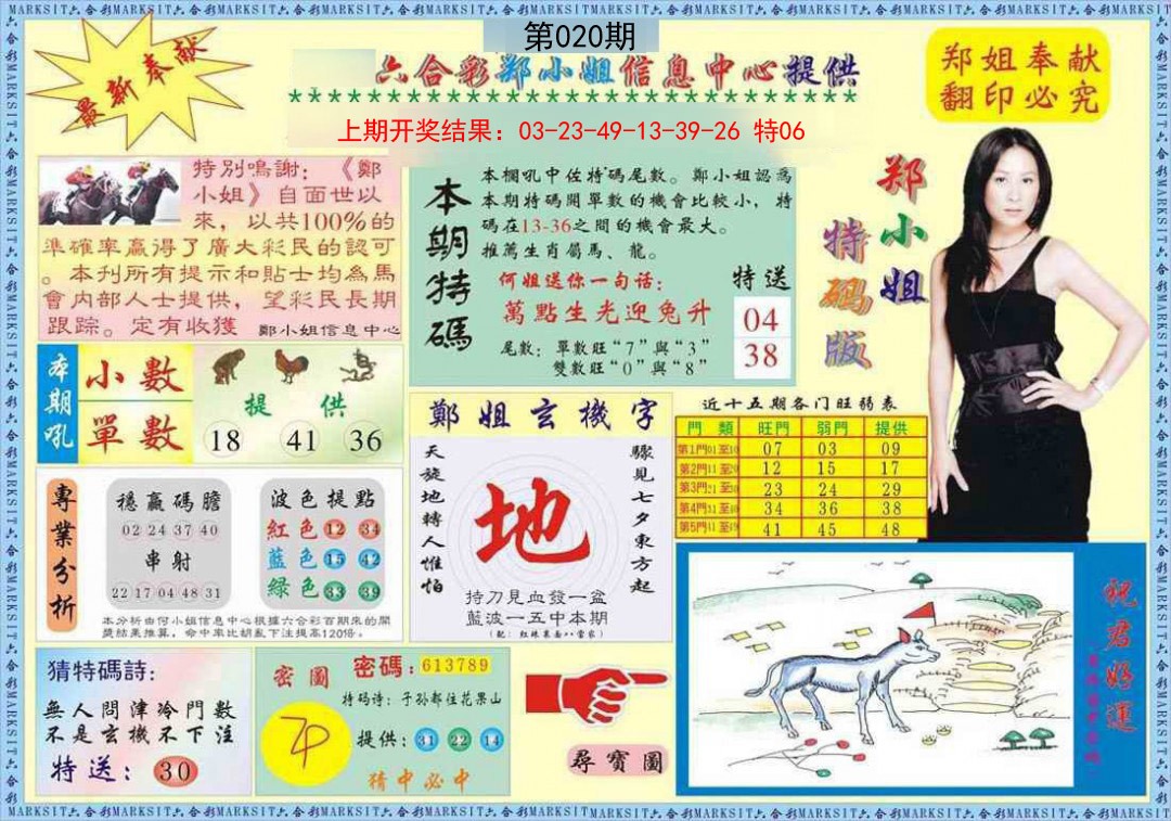 2025020期郑小姐特码报A