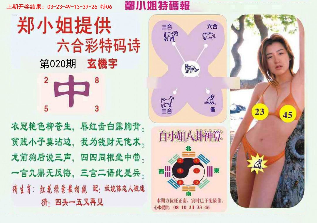 2025020期郑小姐特码报B