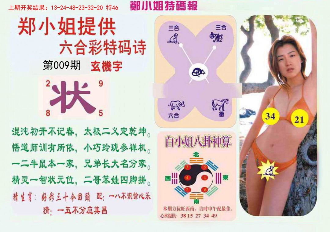 2025009期郑小姐特码报B