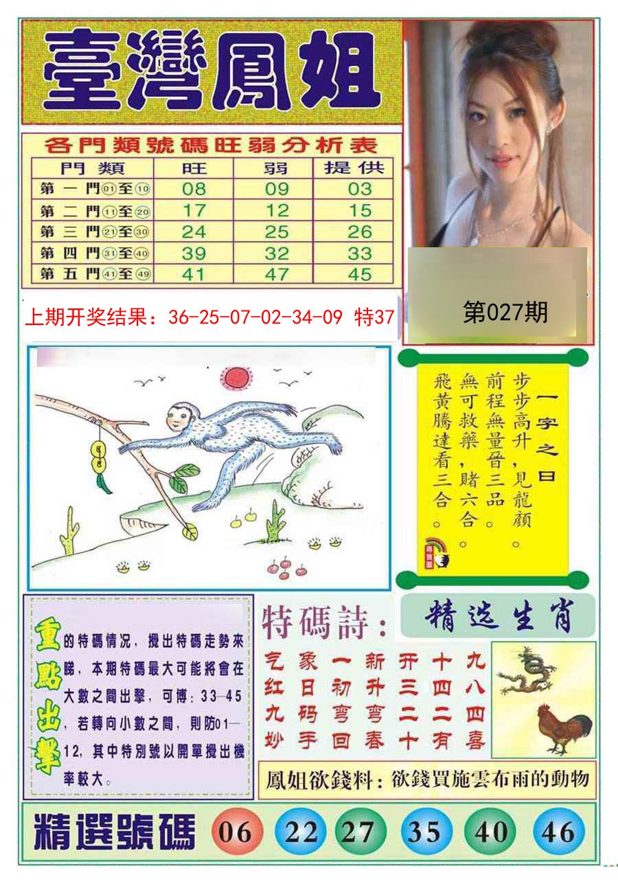 2025027期台湾凤姐