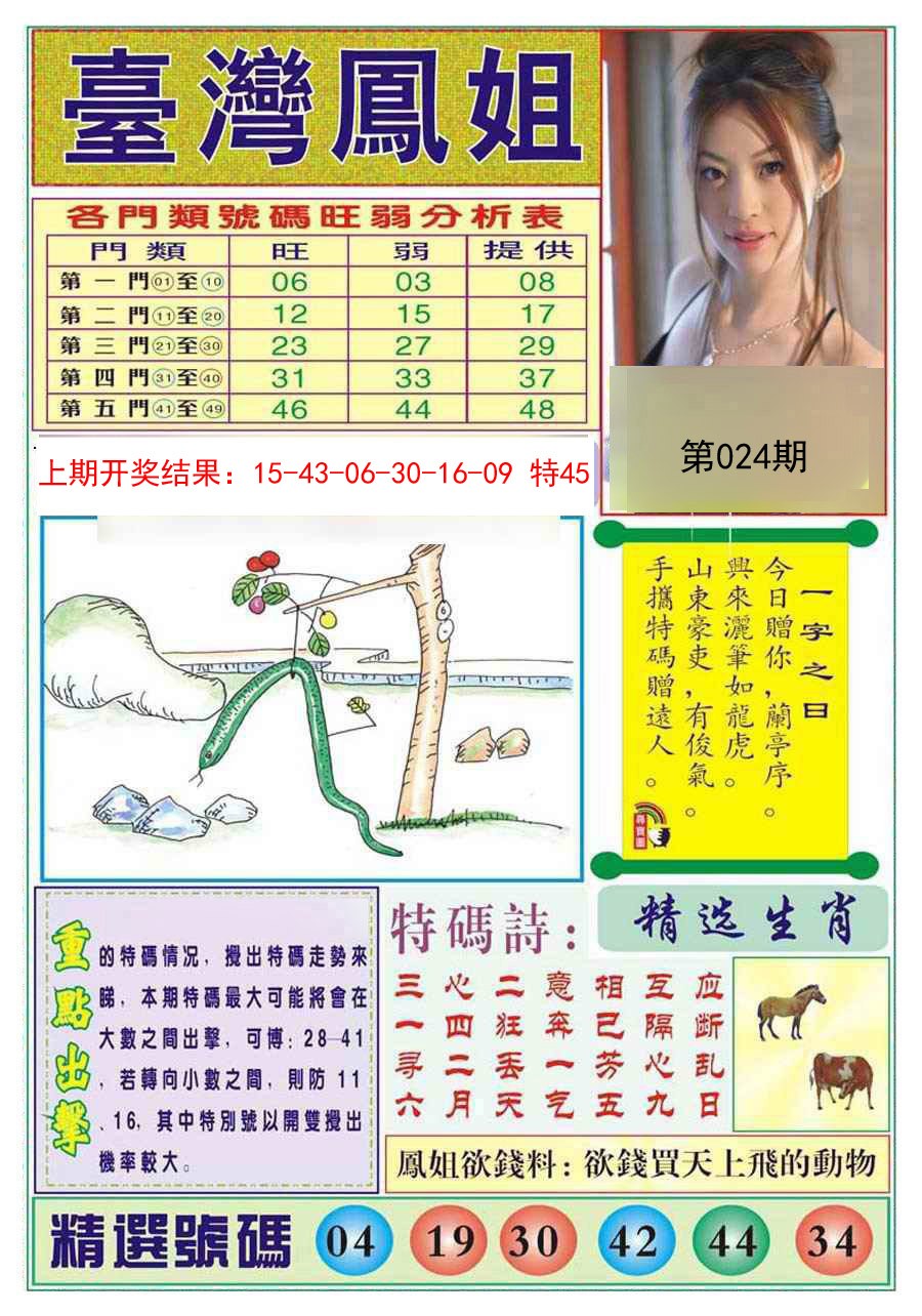 2025024期台湾凤姐