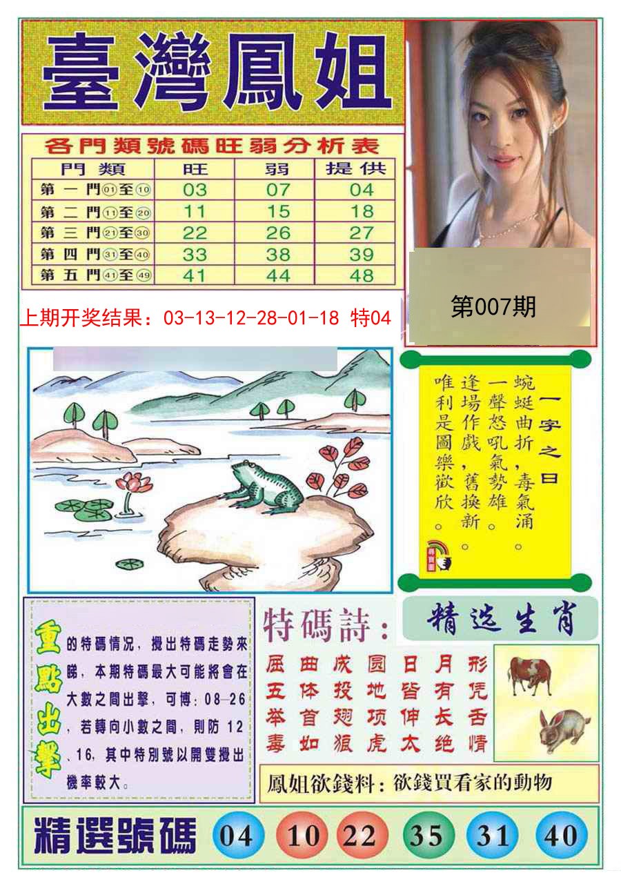 2025007期台湾凤姐