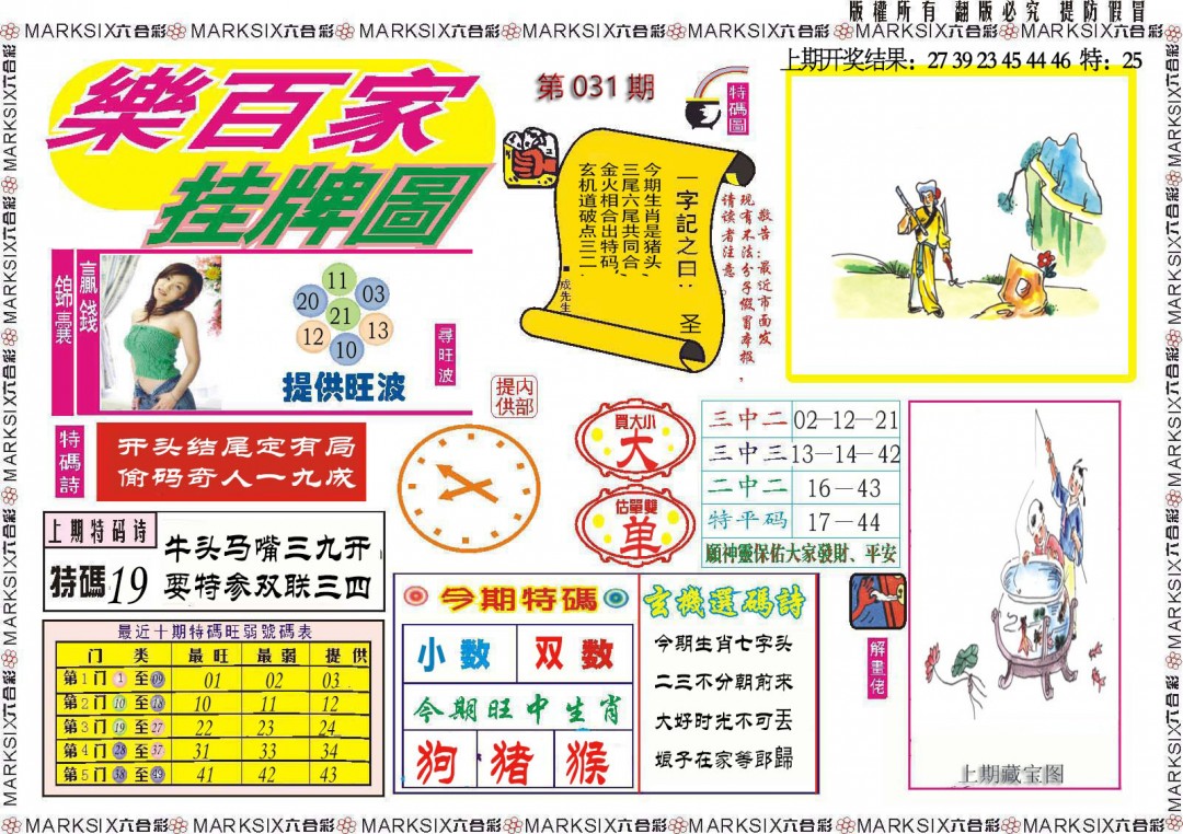 2025031期乐百家挂牌图