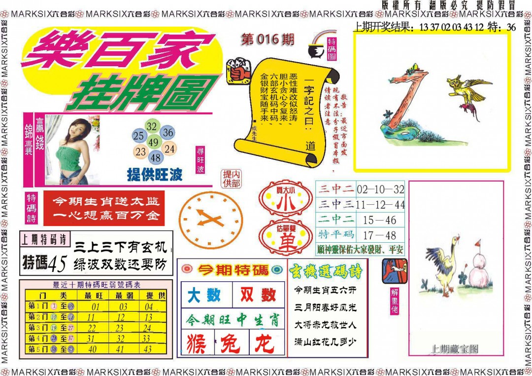 2025016期乐百家挂牌图