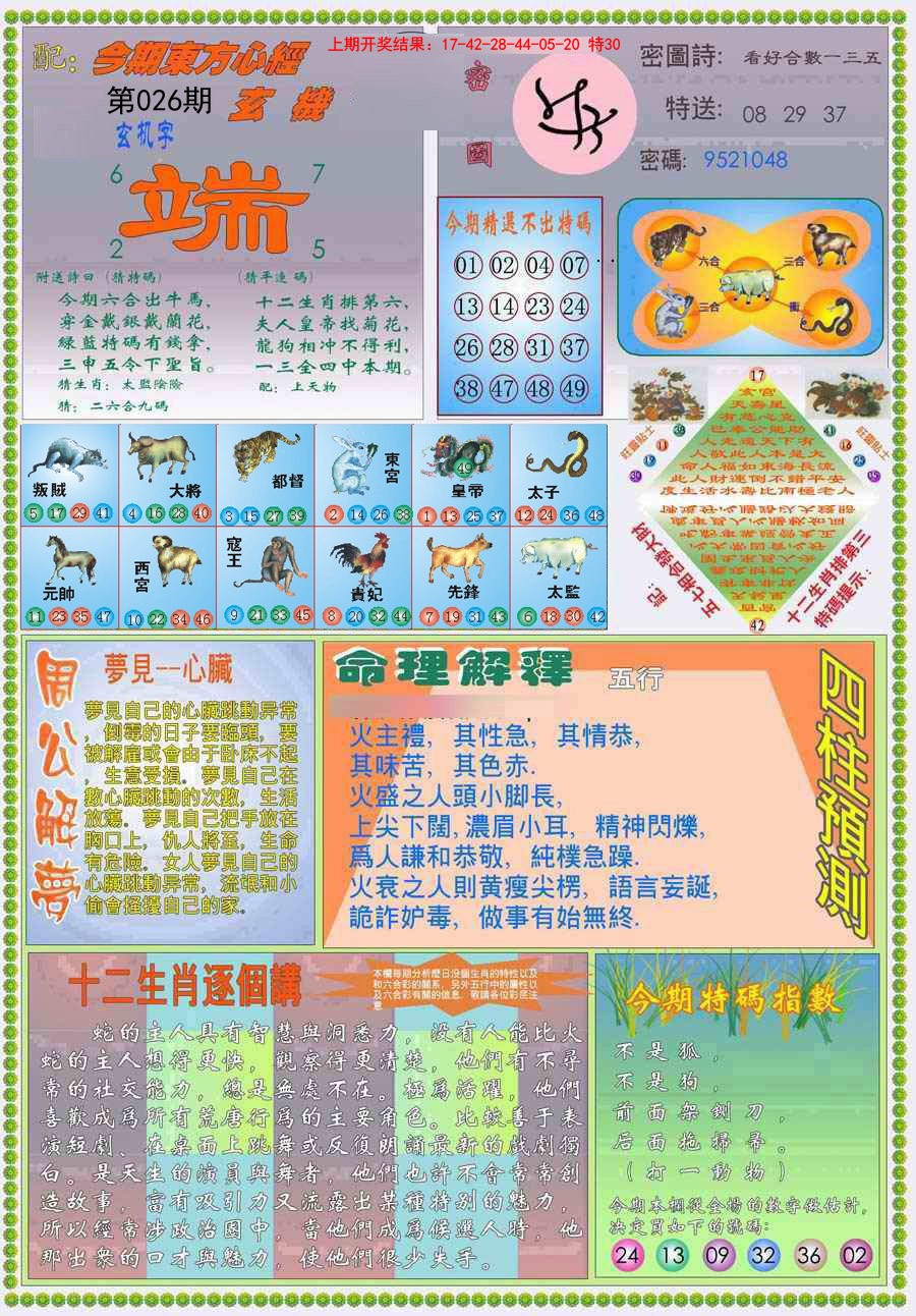 2025026期(新版)东方心经B