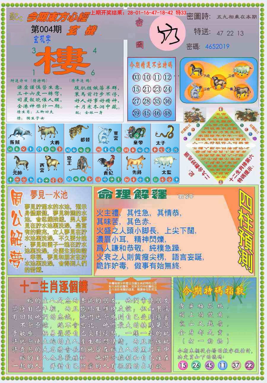 2025004期(新版)东方心经B