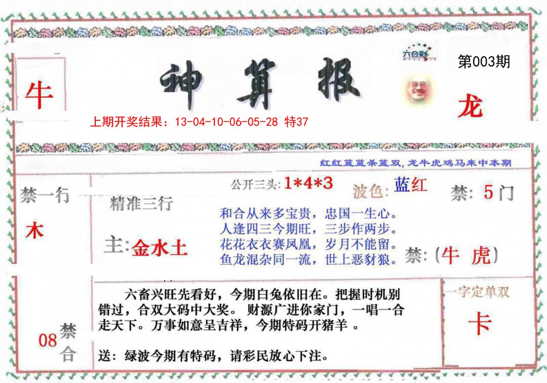2025003期神算報