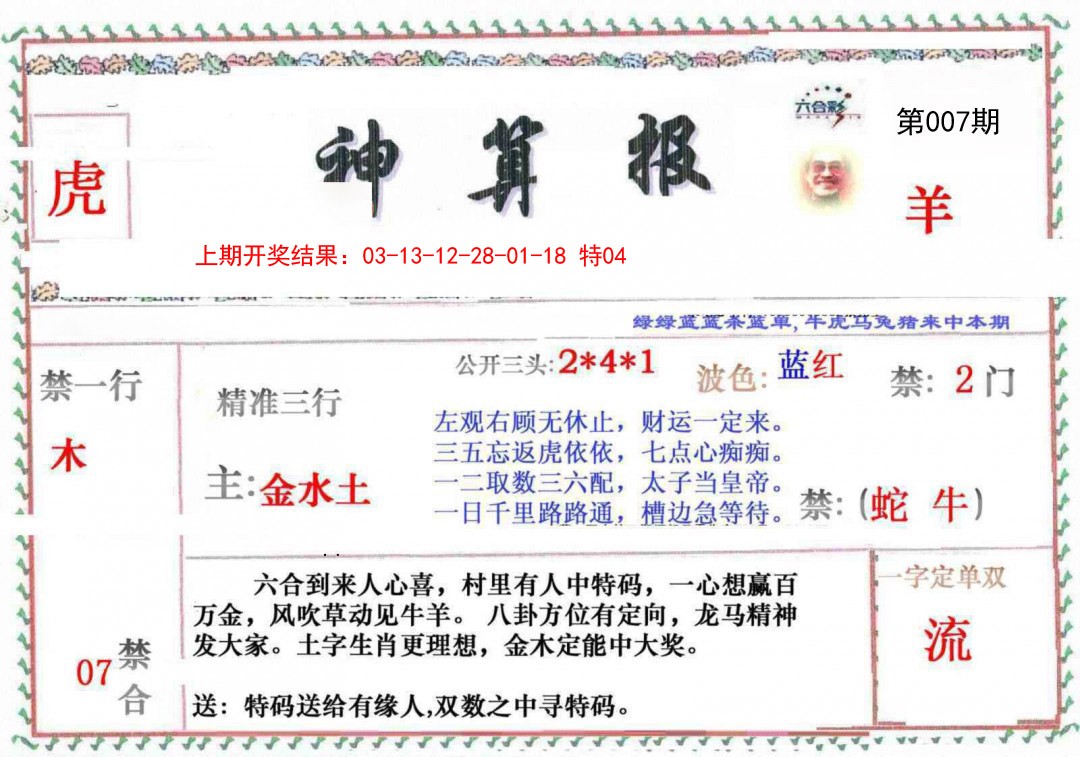 2025007期神算報