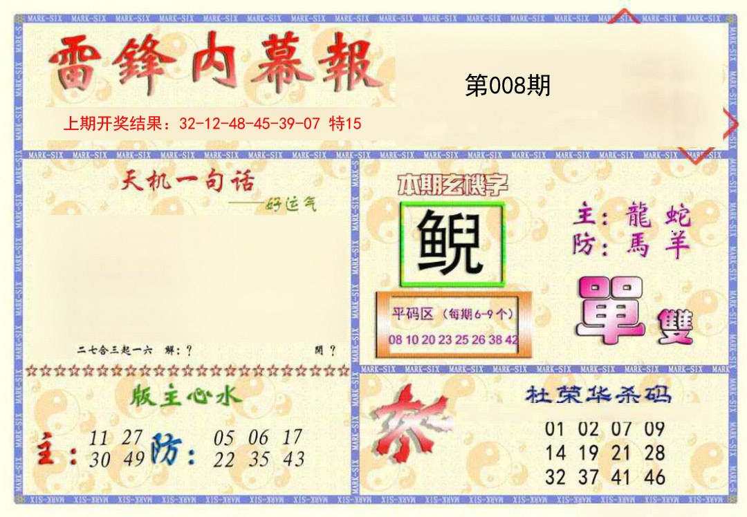 2025008期雷锋内幕报