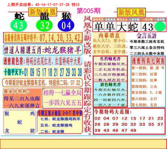 2025005期二代凤凰报
