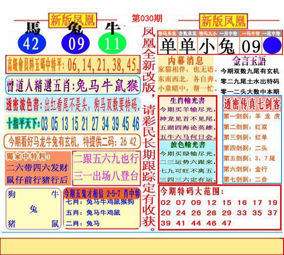 2025030期二代凤凰报