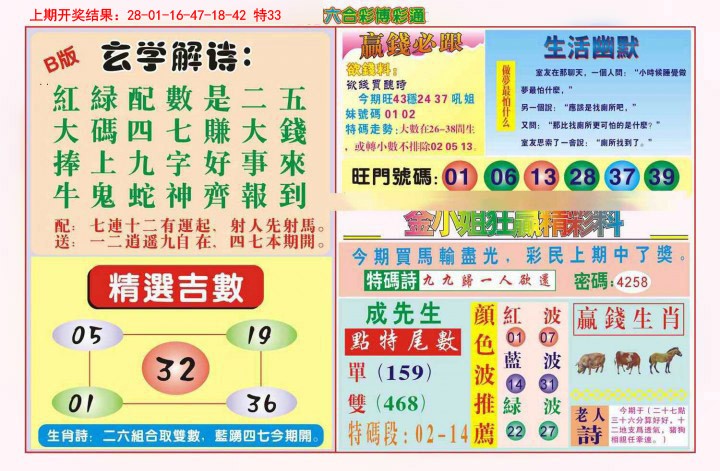 2025004期博彩通B