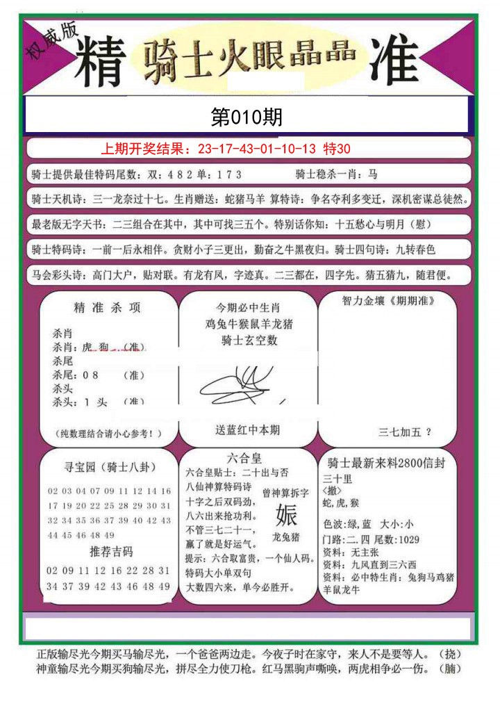 2025010期骑士火眼晶晶（正）