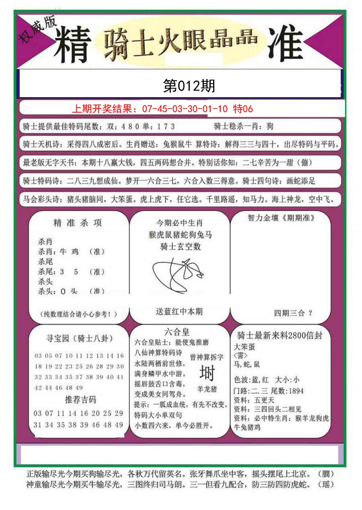 2025012期骑士火眼晶晶（正）