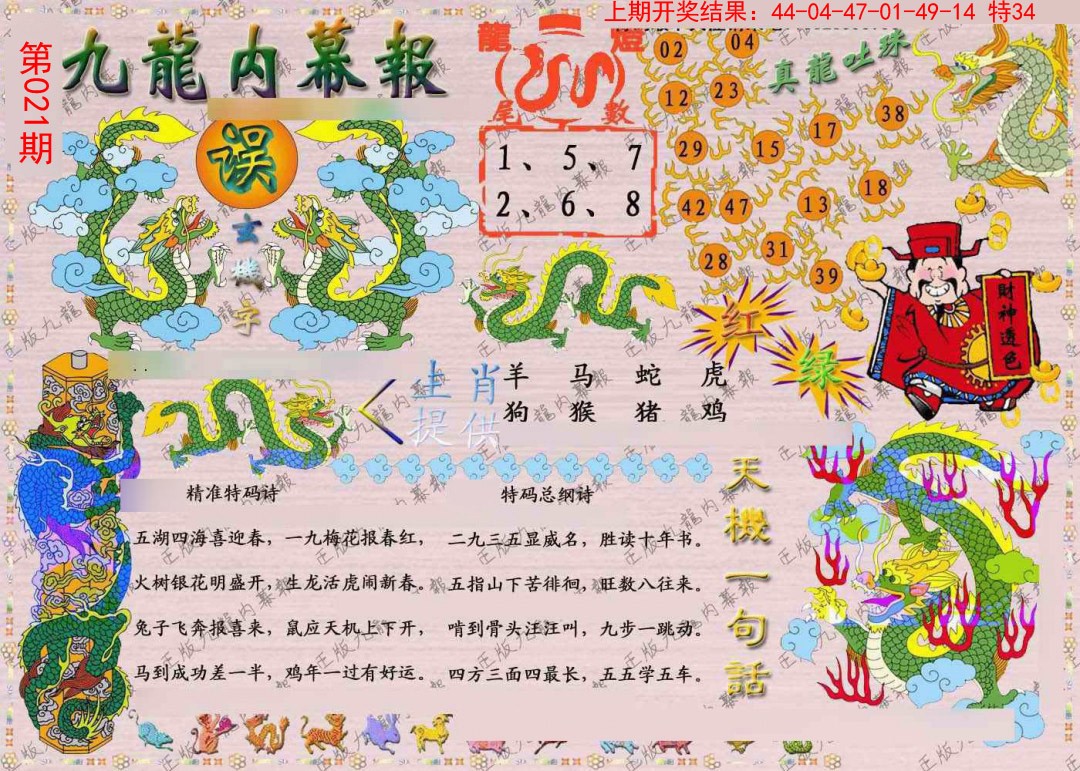 2025021期正版九龙内幕报