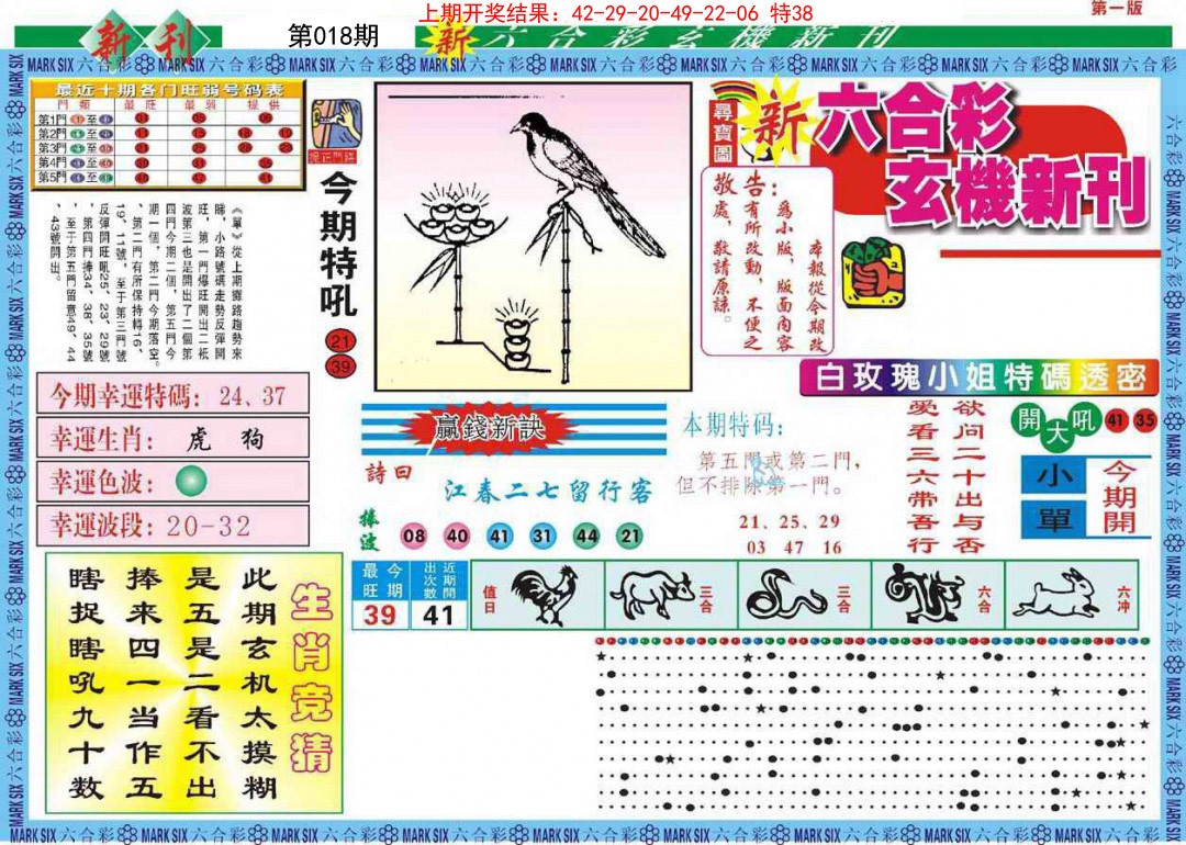 2025018期新六合彩特码新刊A