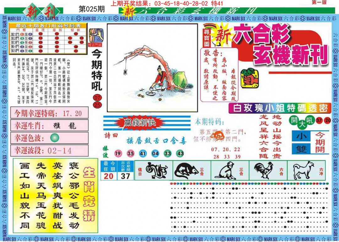 2025025期新六合彩特码新刊A