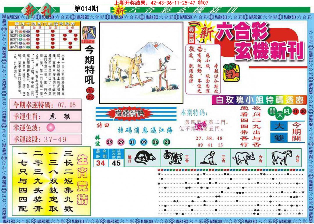2025014期新六合彩特码新刊A