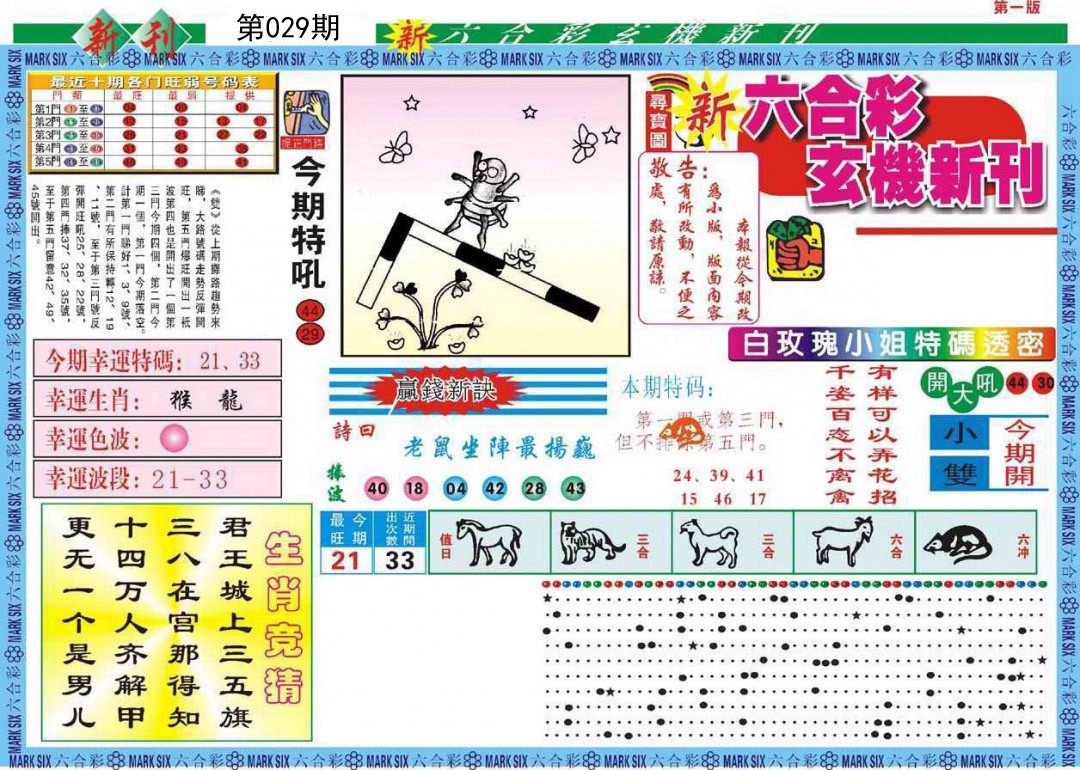 2025029期新六合彩特码新刊A
