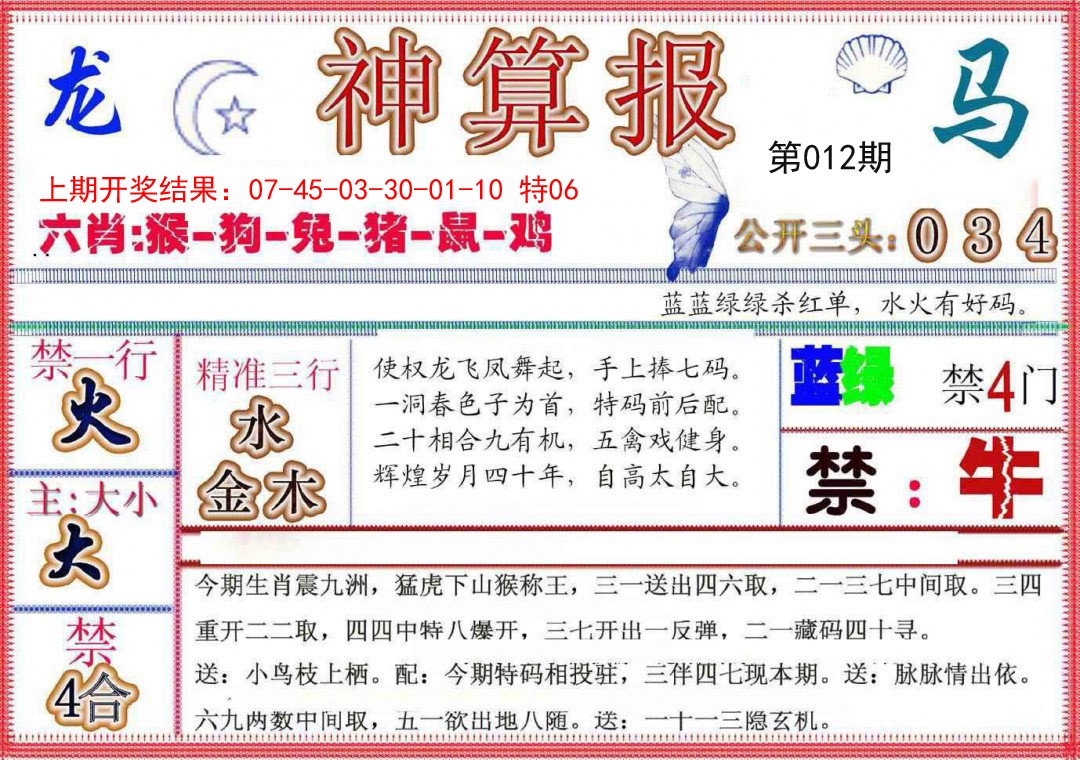 2025012期神算报(新版)