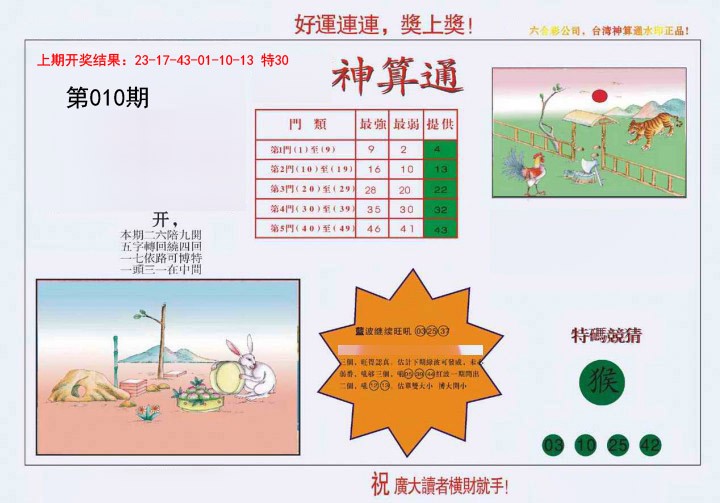 2025010期4-台湾神算
