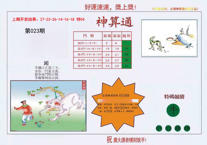 2025023期4-台湾神算