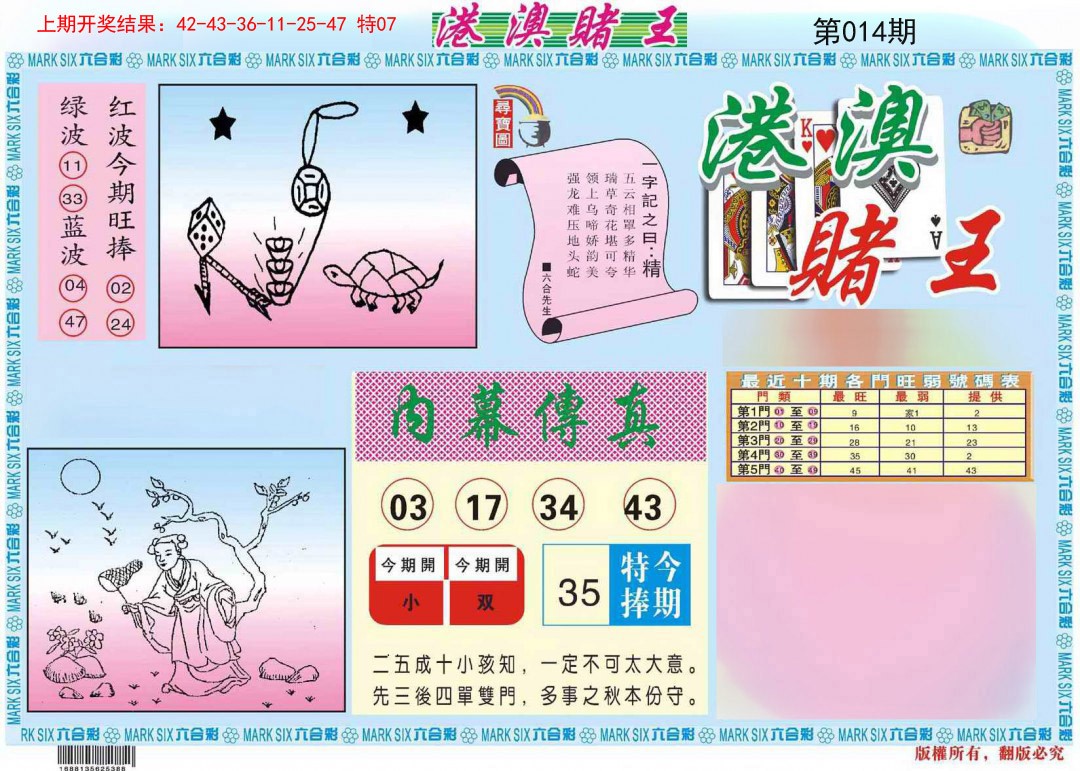 2025014期港澳赌王A