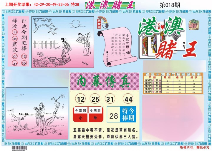 2025018期港澳赌王A