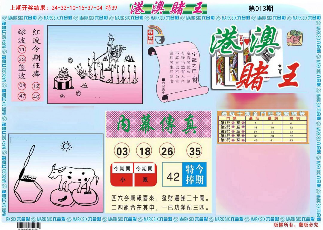 2025013期港澳赌王A