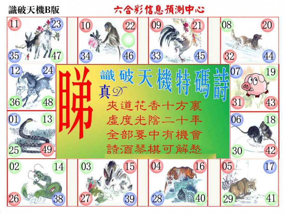 2025030期识破天机B版