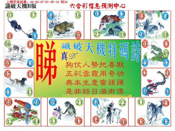 2025021期识破天机B版