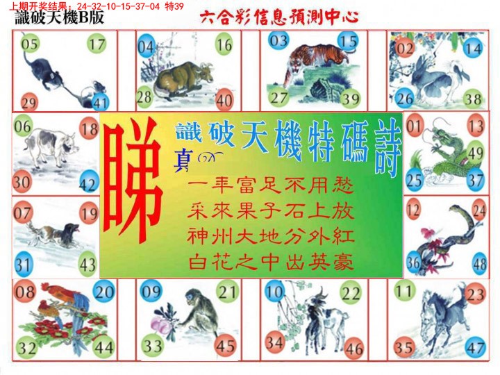 2025013期识破天机B版