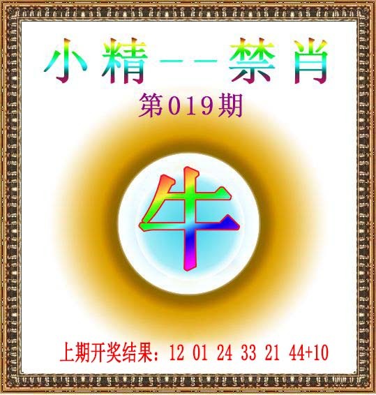 2025019期小精禁肖