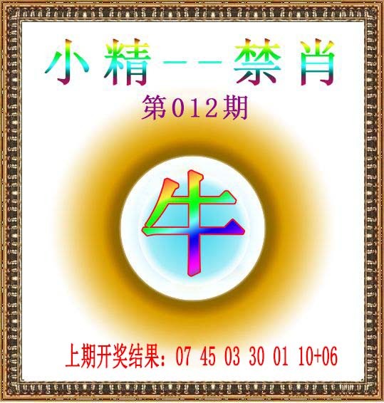 2025012期小精禁肖