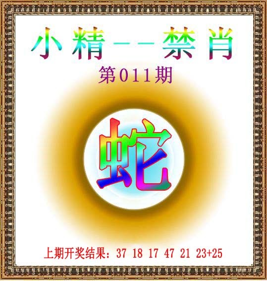 2025011期小精禁肖