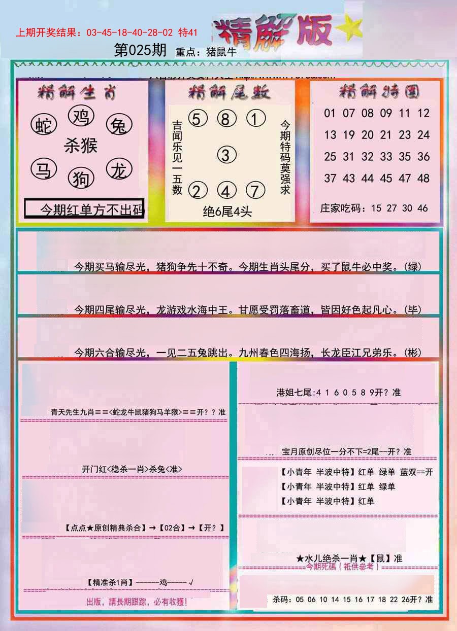 2025025期精解版