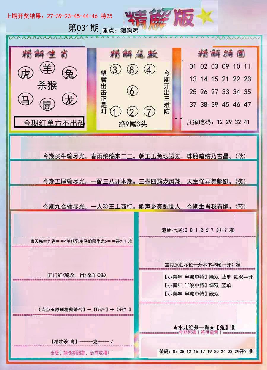 2025031期精解版