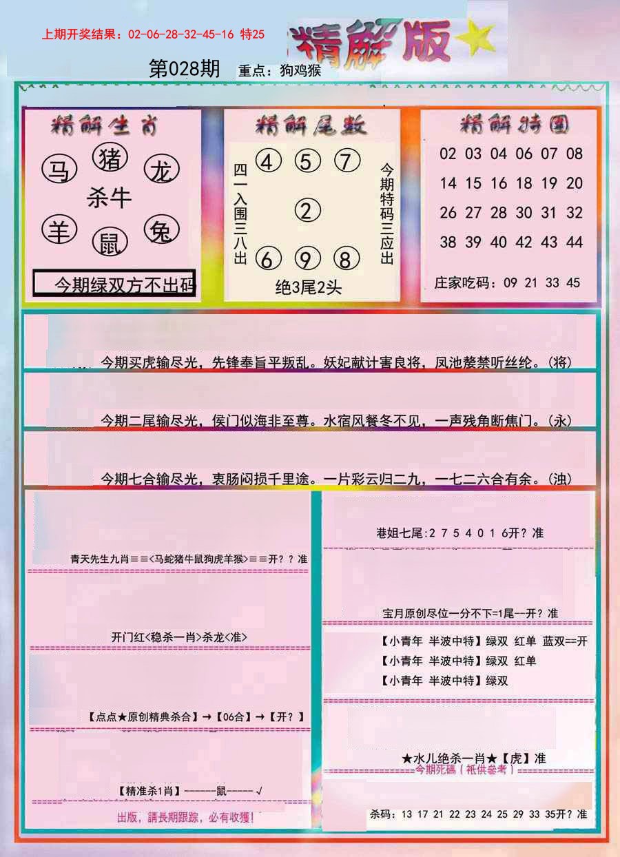 2025028期精解版